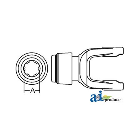 A & I Products Safety Slide Lock Tractor Yoke 3.91" x3.91" x3.91" A-D351228